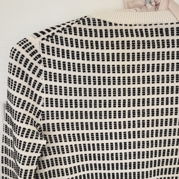 🛍CLEARANCE🛍 J Crew Dot-Dash Three-Quarter Sleeve Sweater Sz. XXS - Picture 7 of 8